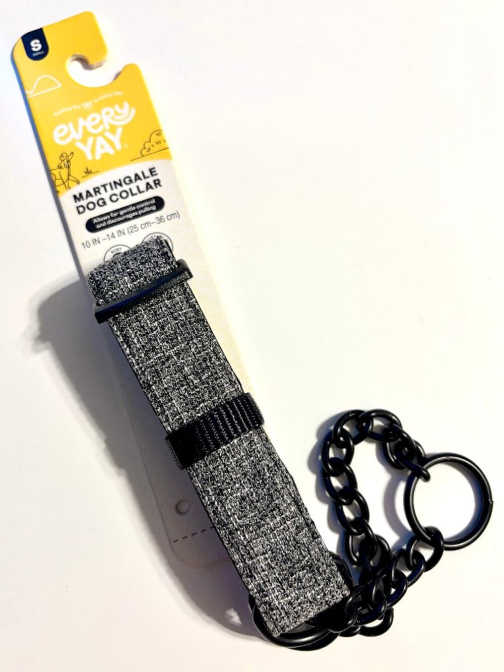 Youly Every Yay Petco Martingale Gray Black Chain Dog Collar Adjustable Small